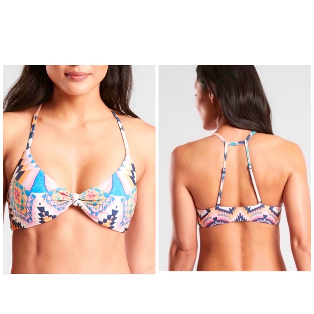 Athleta Multicolor Geometric Bikini Top Small NWT